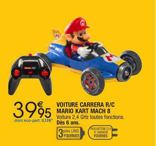 voiture carrera r-c mario kart mach 8