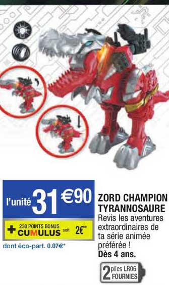 zord champion tyrannosaure