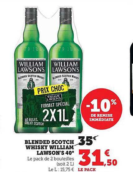 blended scotch whisky william lawson's 40°