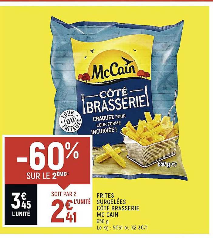 frites surgelées côté brasserie mc cain