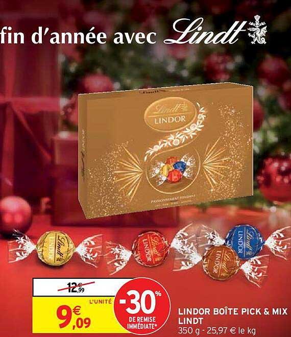 lindor boîte pick & mix lindt