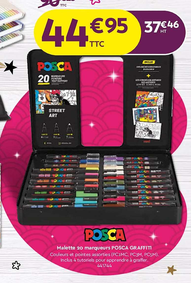 malette 20 marqueurs posca graffiti