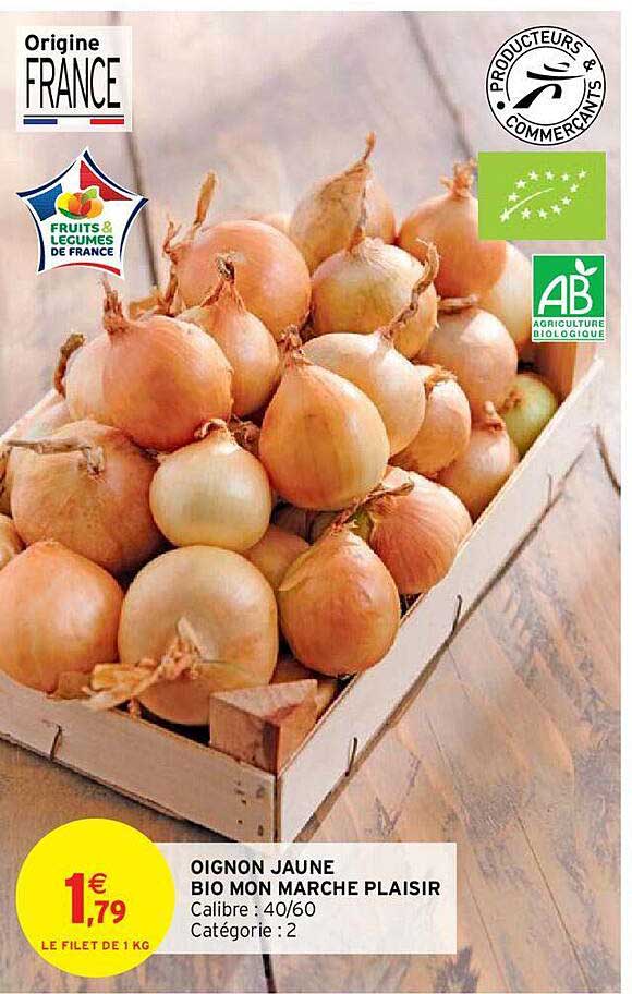 oignon jaune bio mon marché plaisir
