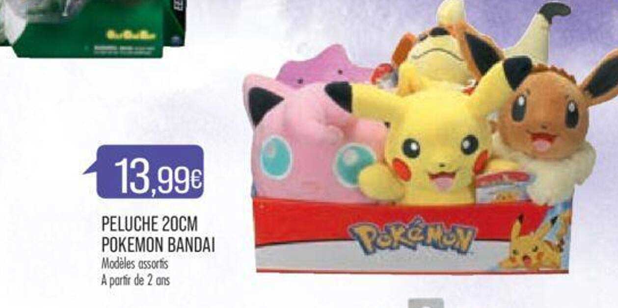 peluche 20 cm pokémon bandai