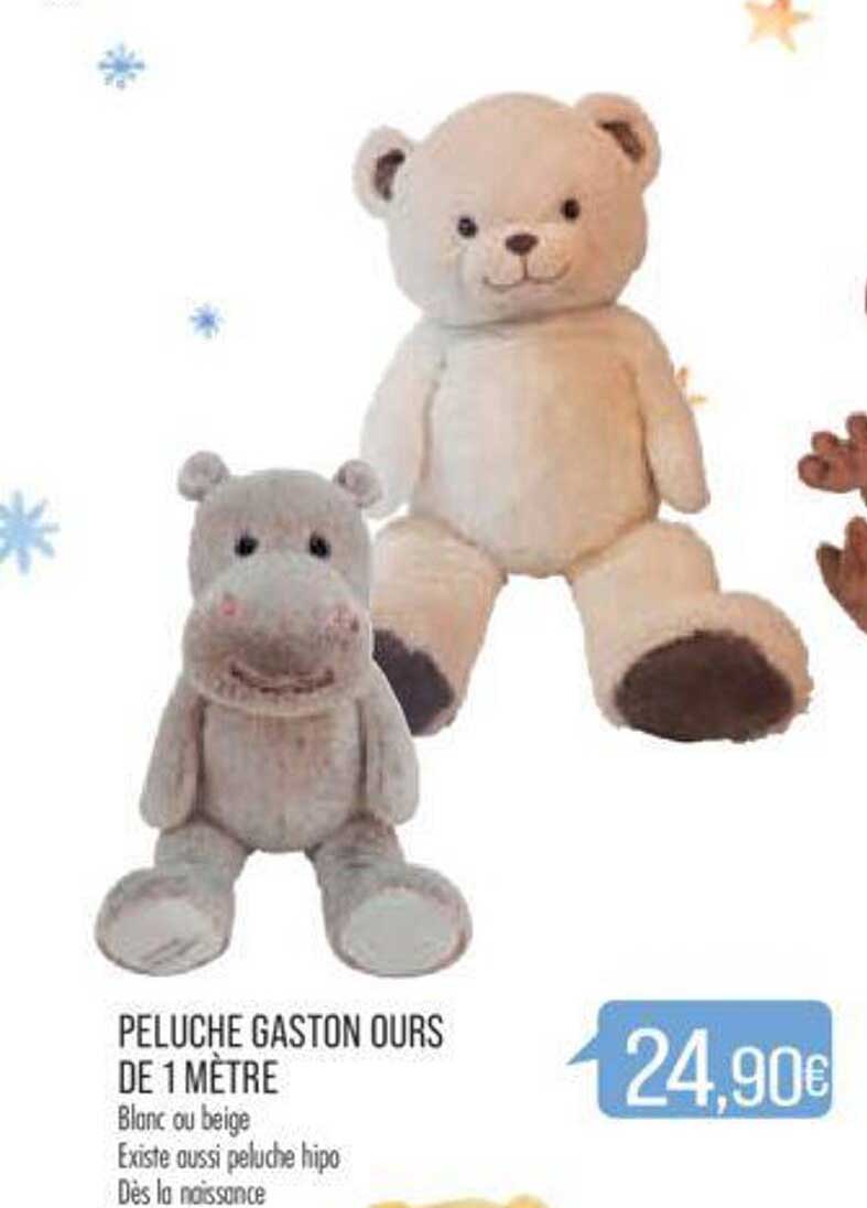 peluche gaston ours de 1 mètre