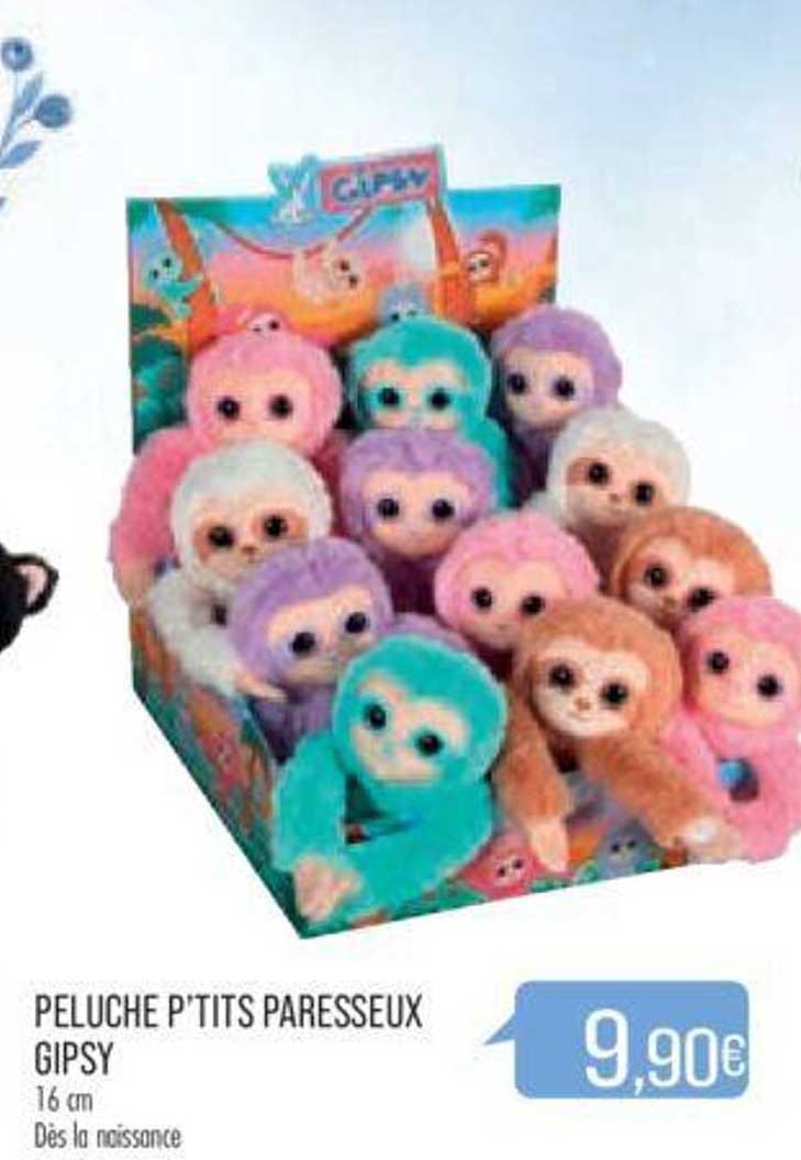 peluche p'tits paresseux gipsy