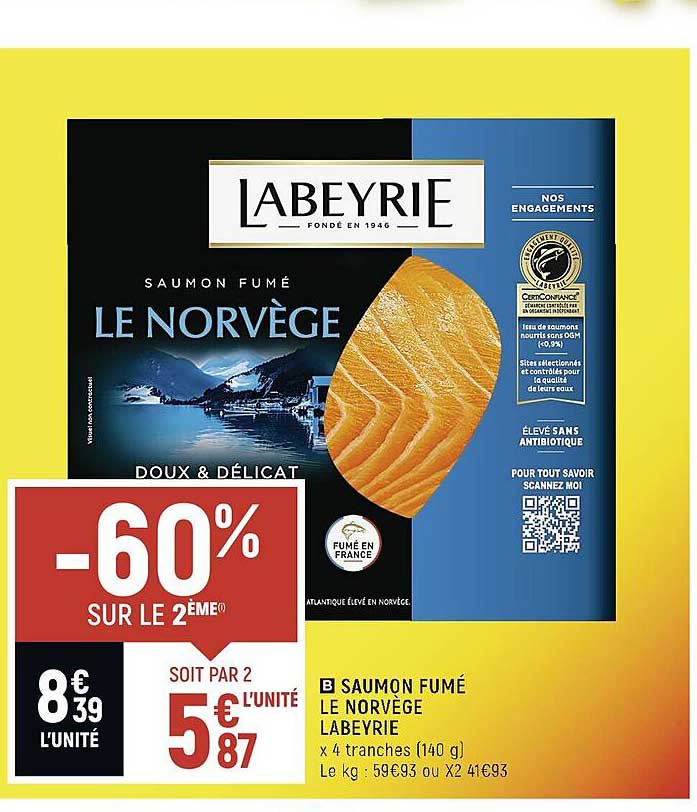 Saumon Fumé Le Norvège Labeyrie
