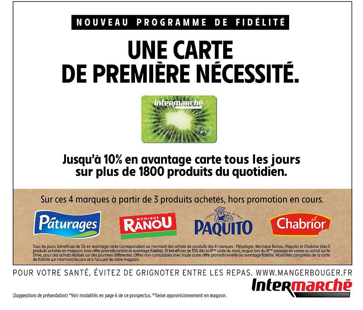 une carte de première nécessité