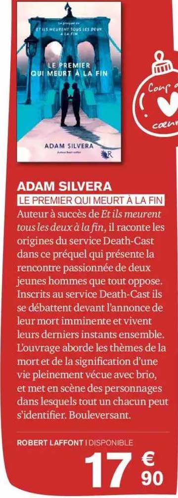 adam silvera le premier qui meurt à la fin