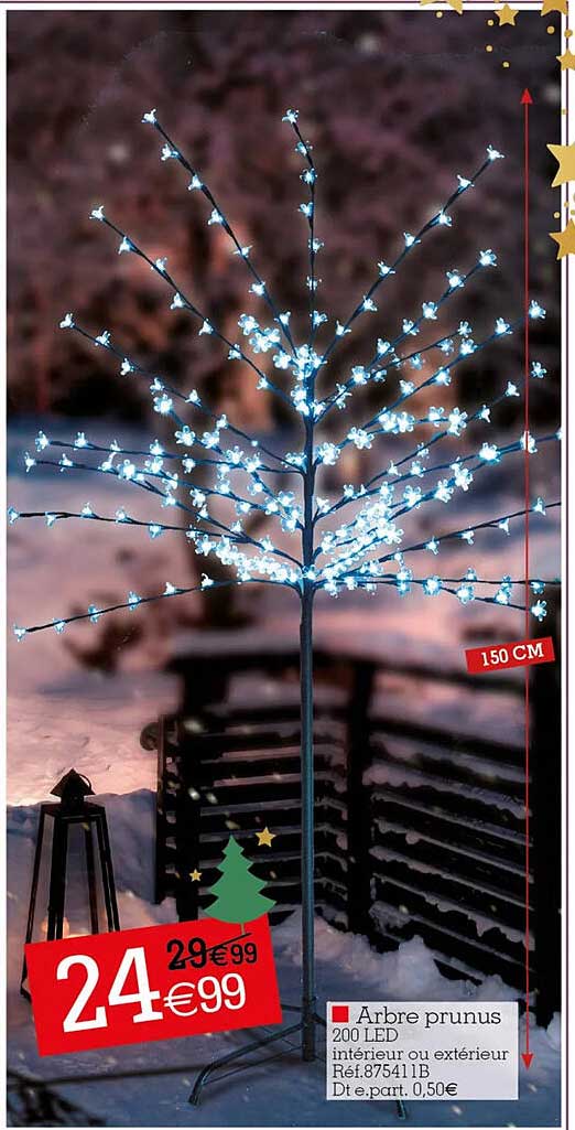 arbre prunus 200 led