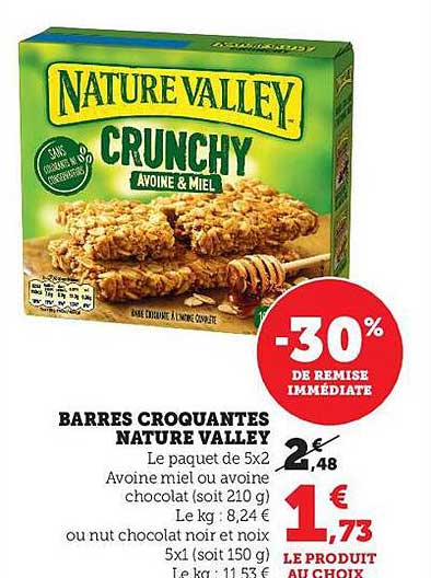 barres croquantes nature valley