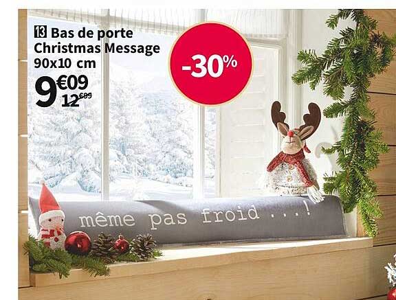 bas de porte christmas message 90x10 cm