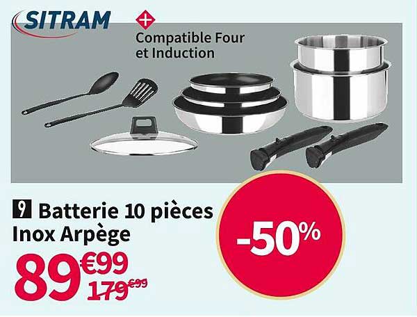 Batterie 10 Pièces Inox Arpège