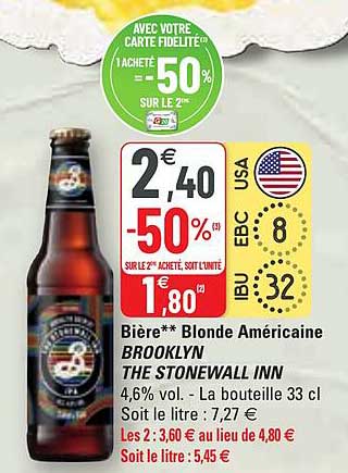 bière blonde américaine brooklyn the stonewall inn