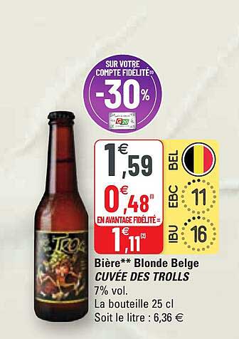 bière blonde belge cuvée des trolls