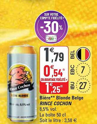 bière blonde belge rince cochon