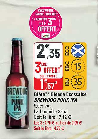 bière blonde ecossaise brewdog punk ipa
