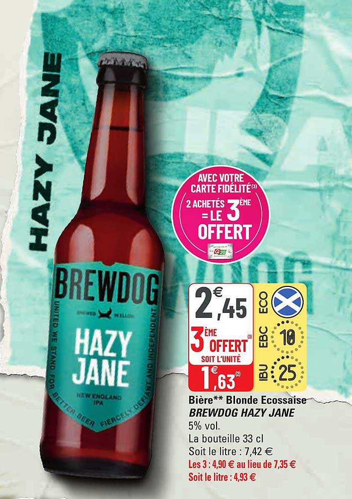bière blonde ecossaise brewoog hazy jane