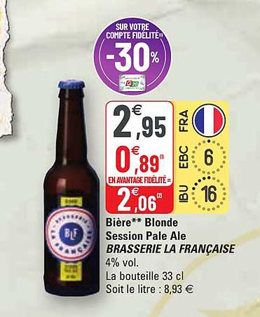 bière blonde session pale ale brasserie la française