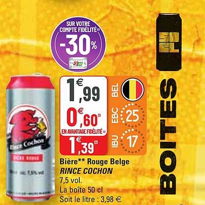 bière rouge belge rince cochon
