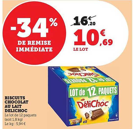 Biscuits Chocolat Au Lait Délichoc