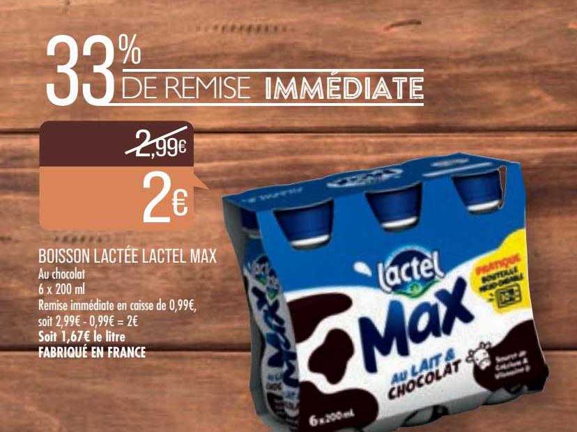 boisson lactée lactel max