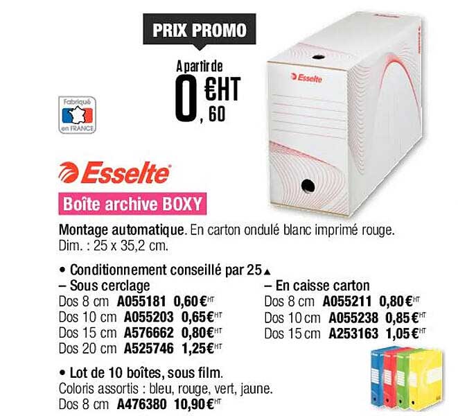 boîte archive boxy esselte