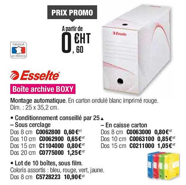 boîte archive boxy esselte