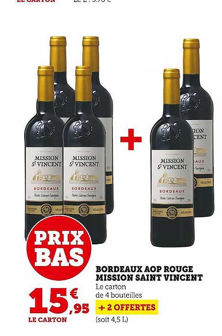 bordeaux aop rouge mission saint vincent