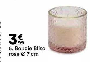 bougie bliso rose ø 7cm