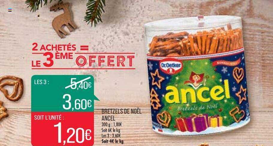 bretzels de noël 2 achetés = le 3ème offert