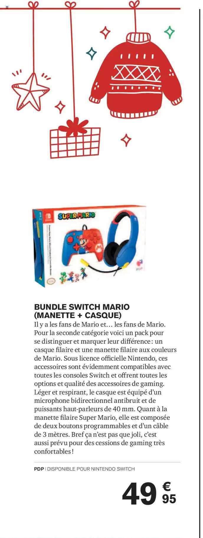 bundle switch mario (manette + casque)