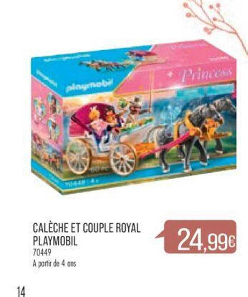 calèche et couple royal playmobil