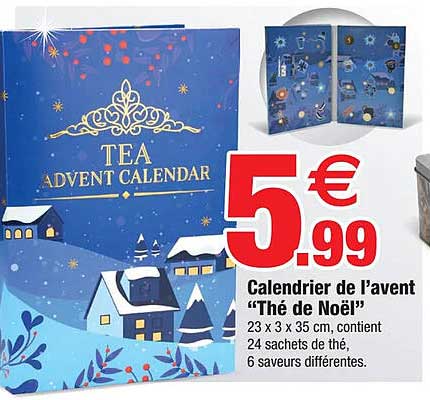calendrier de l'avent "thé de noël"