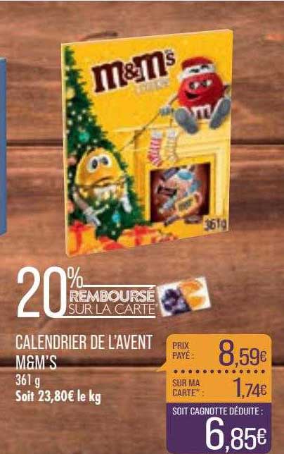 calendrier de l'avent m&m's
