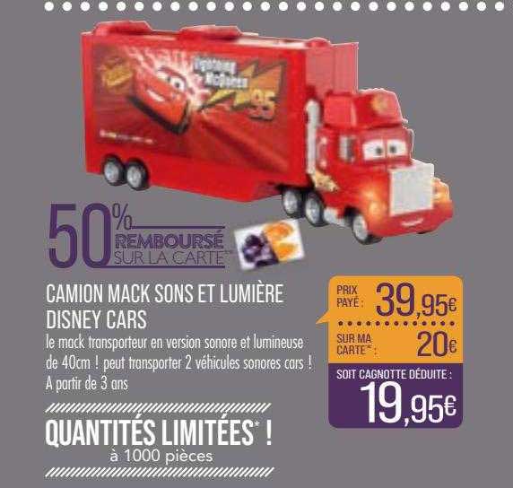 camion mack sons et lumière disney cars