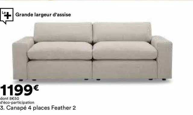 canapé 4 places feather 2