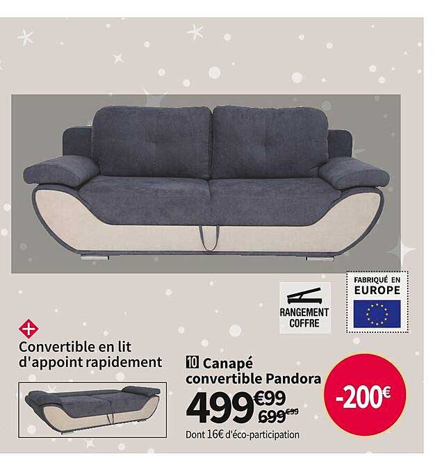 canapé convertible pandora