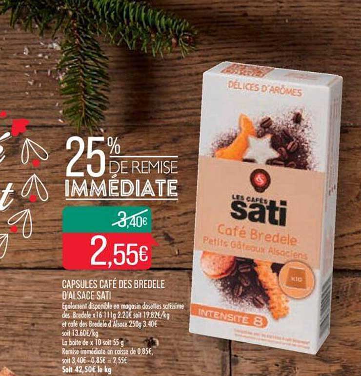 Capsules Café Des Bredele D'alsace Sati