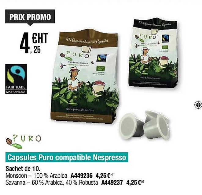 capsules puro compatible nespresso