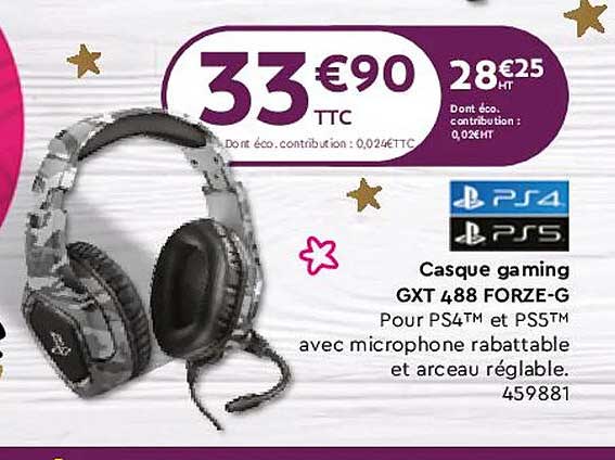 casque gaming gxt 488 forze-g