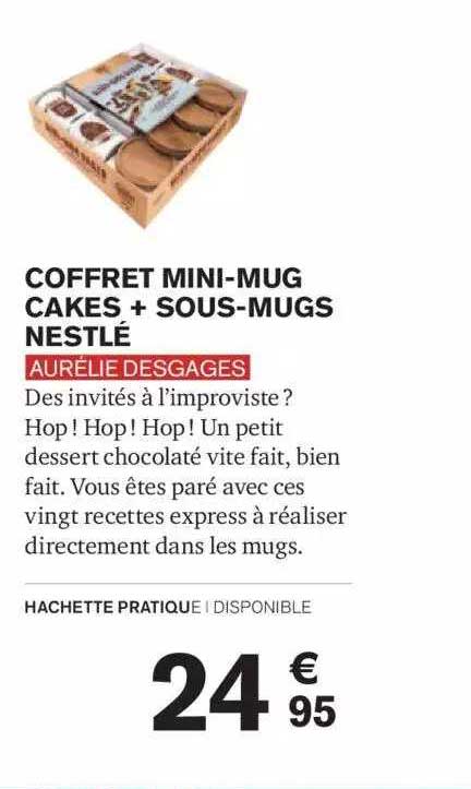 Coffret Mini-mug Cakes + Sous-mugs Nestlé Aurélie Desgages
