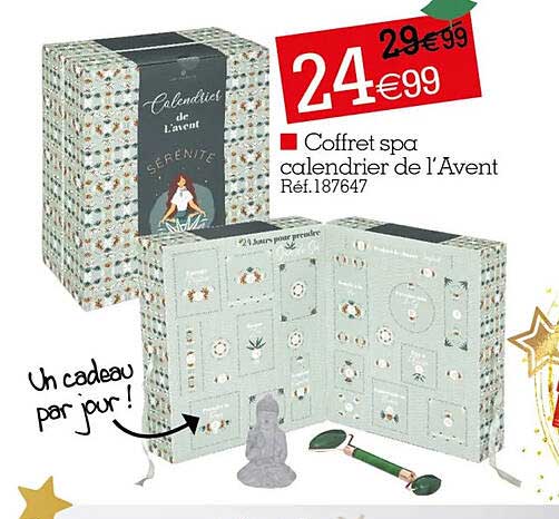 coffret spa calendrier de l'avent