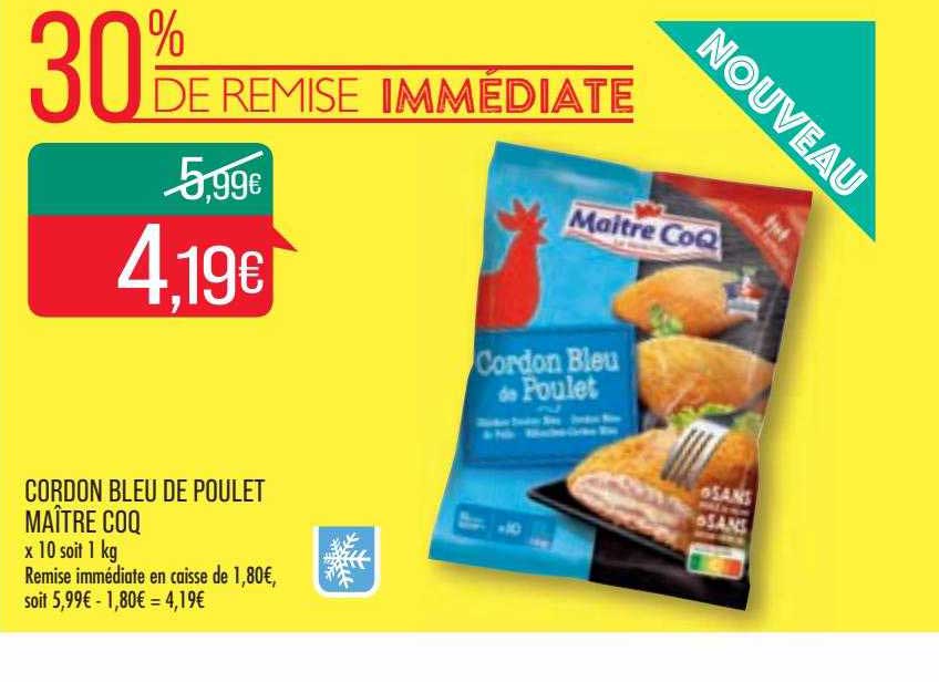 cordon bleu de  poulet maître coq