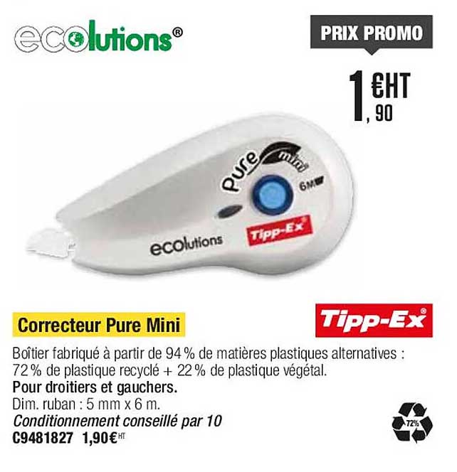 correcteur pure mini tipp-ex