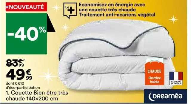 couette bien être très chaude dreaméa