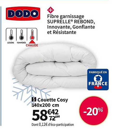 couette cosy 140x200 cm