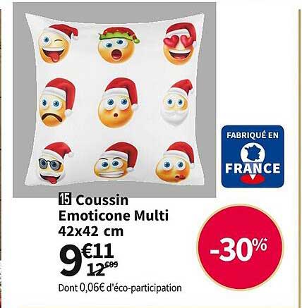 Coussin émoticône Multi 42x42 Cm