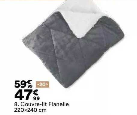 couvre-lit flanelle 220x240cm