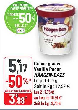 crème glacée vanilla pecan häagen-dazs